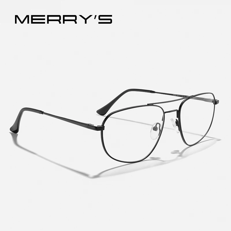 MERRYS DESIGN Classic Pilot Glasses Frames For Men Women Titanium Alloy Optical Eyeglasses Male Fashion Glasses Frames S2645