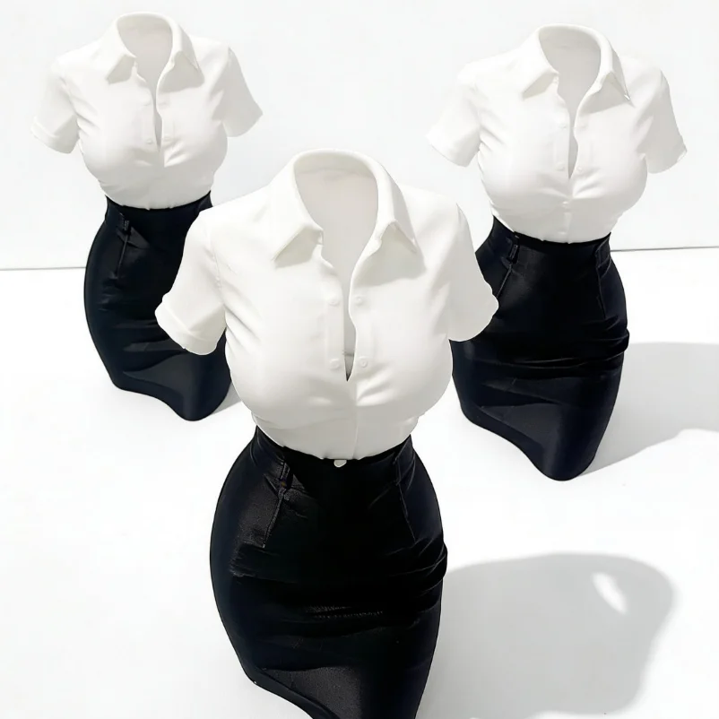 

3D Printed Office Creative Ornament OL Professional Half-Body Statue Vase Desk Art Decor Ideal For Stress Relief