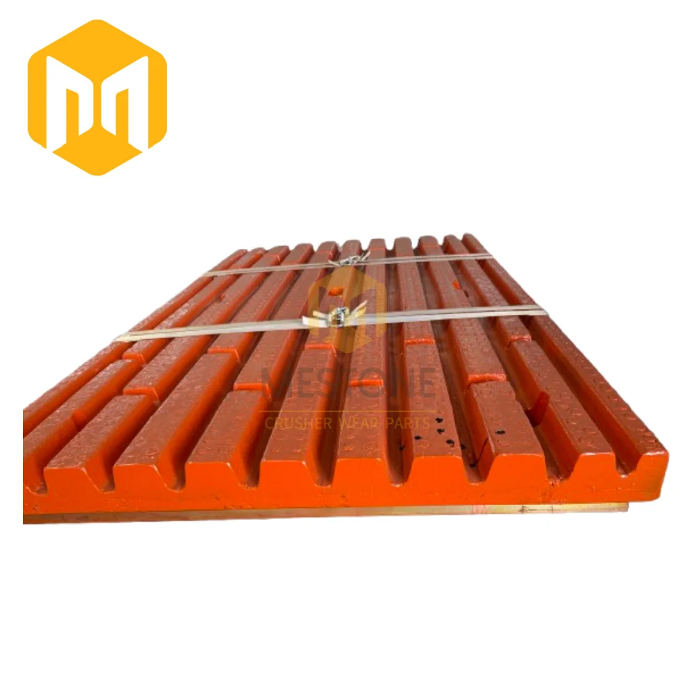 High Manganese Steel MC100 Jaw Crusher Wearing Parts Cast Cheek Plate Jaw Plates for Hard Rock & Ore Mining Crushing 1pc MOQ