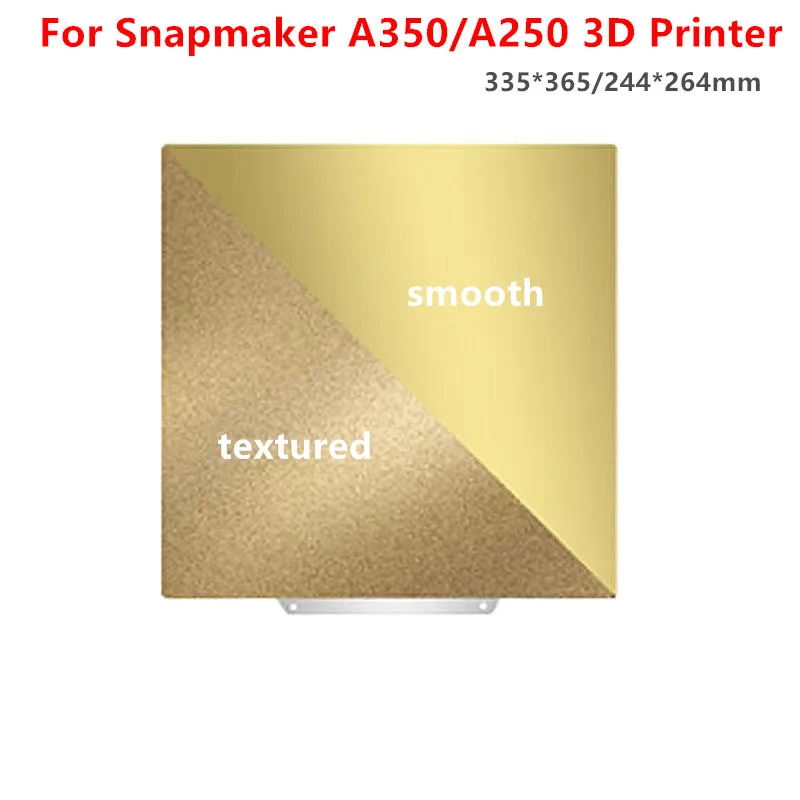PEI Build Plate for Snapmaker A350/A250 3D Printer Double Side PEI Texture/Smooth Spring Steel Sheet Print Bed 335x365/244x264mm