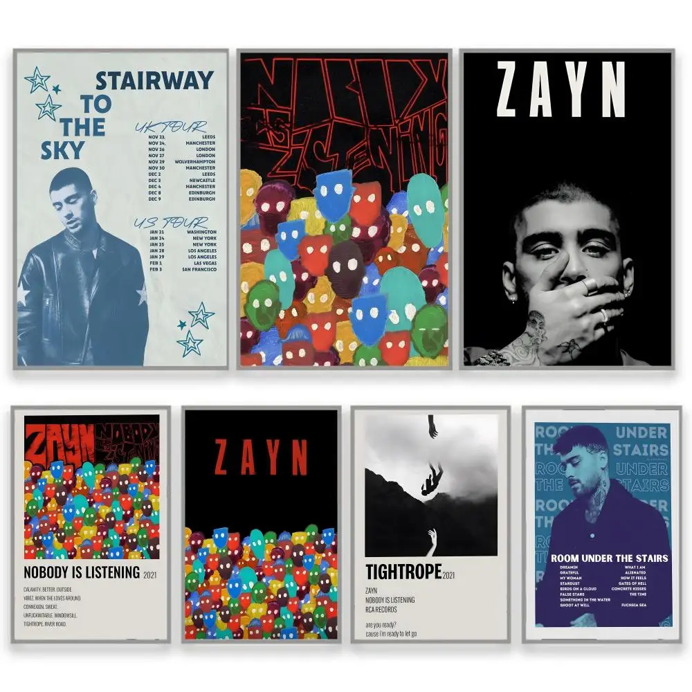 Hot Z-Zayn Malik Nobody Is Listening Gamer Room Decoration Visual Room Enhancer Portrait Wall Print Poster