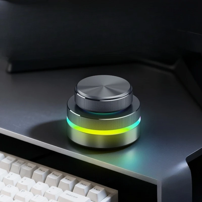 Single knob, double-layer Bluetooth keyboard, single-button volume , custom multimedia live broadcast, like aluminum alloy