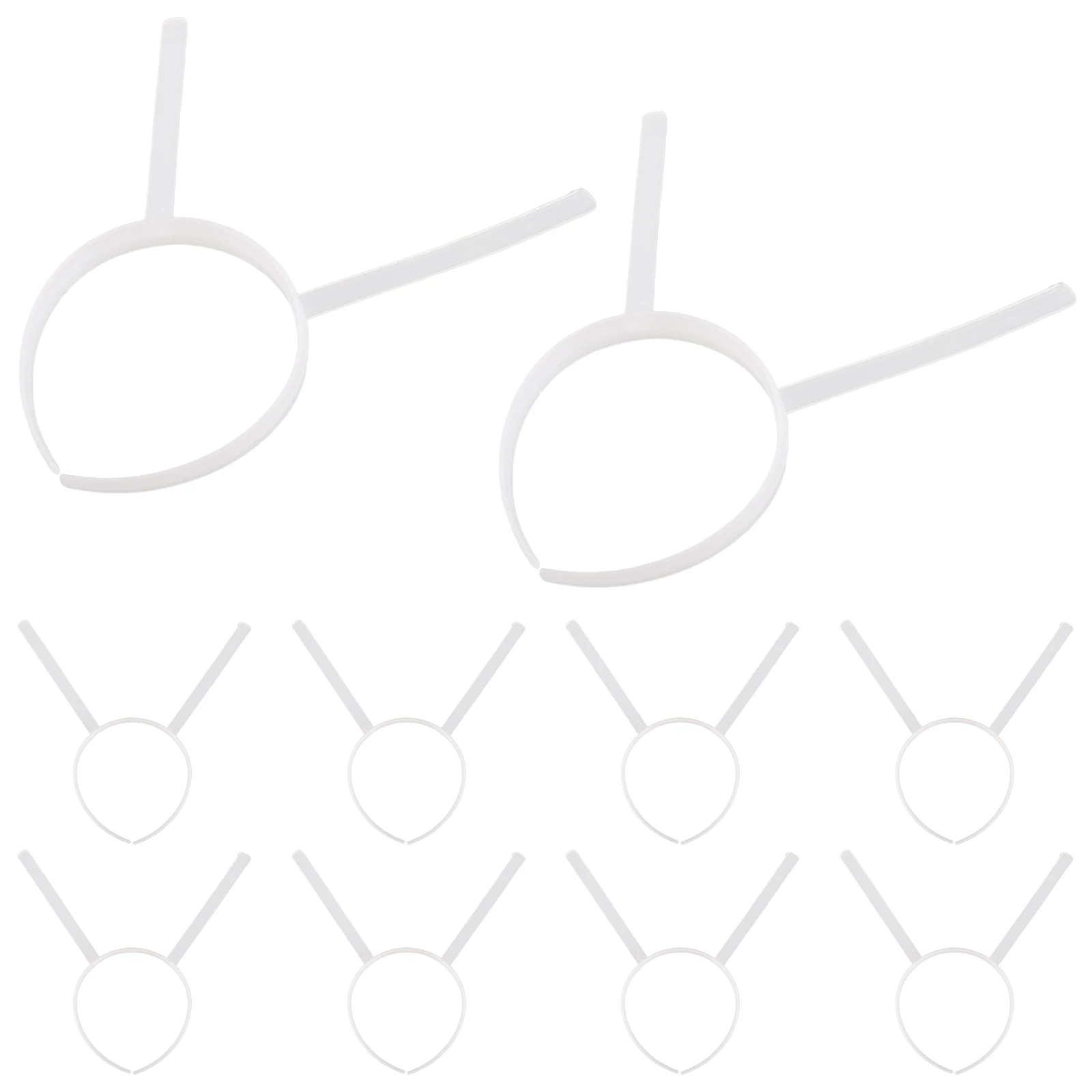

10 Pcs Headband Unpainted Craft Antenna Blank Plastic Hairband Long Ear Stylish Diy Frame Cartoon Hoop Accessory Project