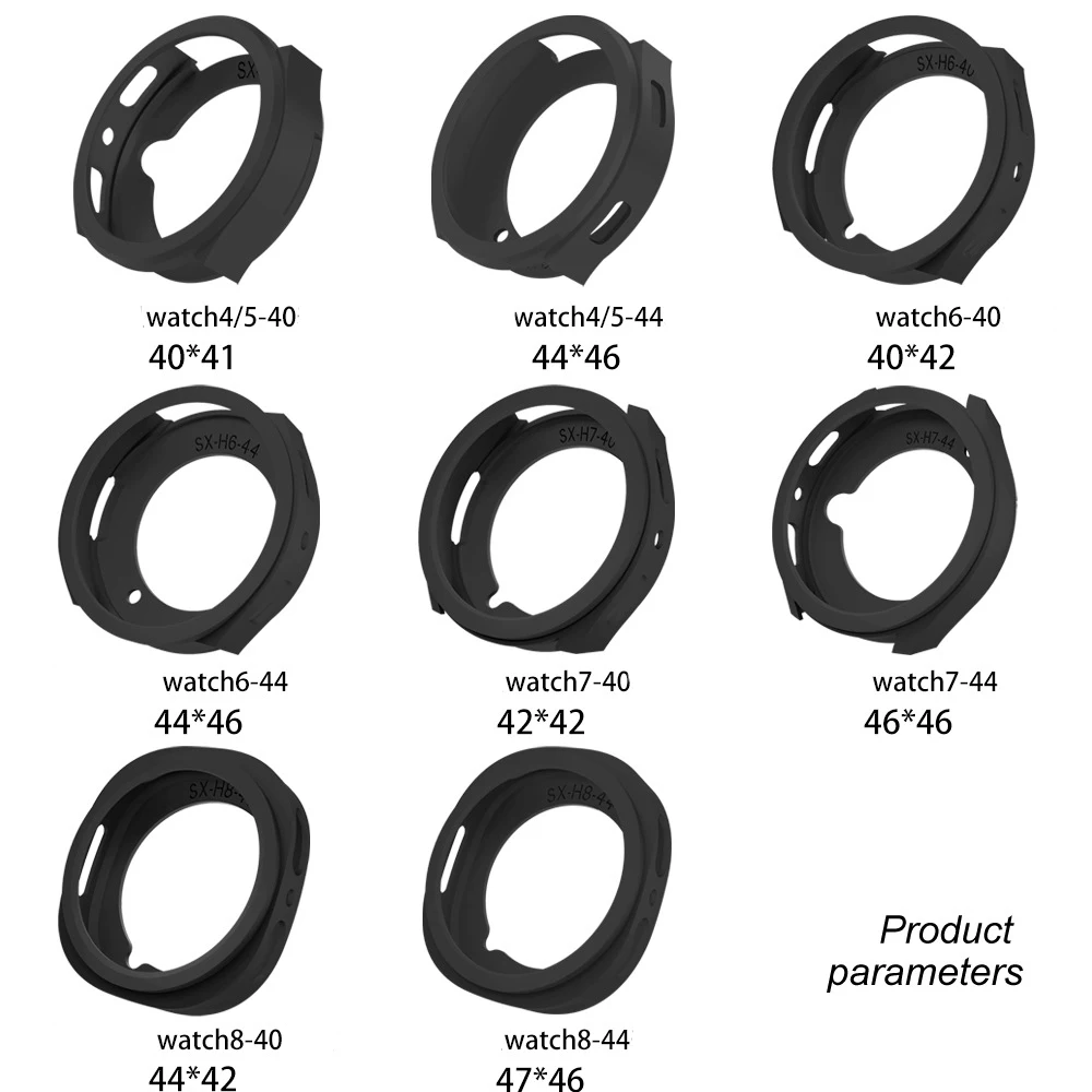 Solf Silicone Watch Case For Samsung Galaxy Watch 8 7 6 5 4 40mm 44mm Sport Smart Watch Protector Shell Lightweight  Accessories