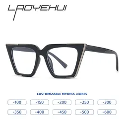 Prescription Glasses for Women Classic Cat Eye Myopia Glasses Luxury Anti-Blue Ray Computer Eyewear Optic Reading Eyeglasses