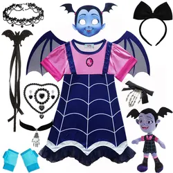 2026 Vampirina Cosplay Dress With Wings Princess Dress Up Christmas Halloween Carnival Girls All Saints' Da Disguise Vampire