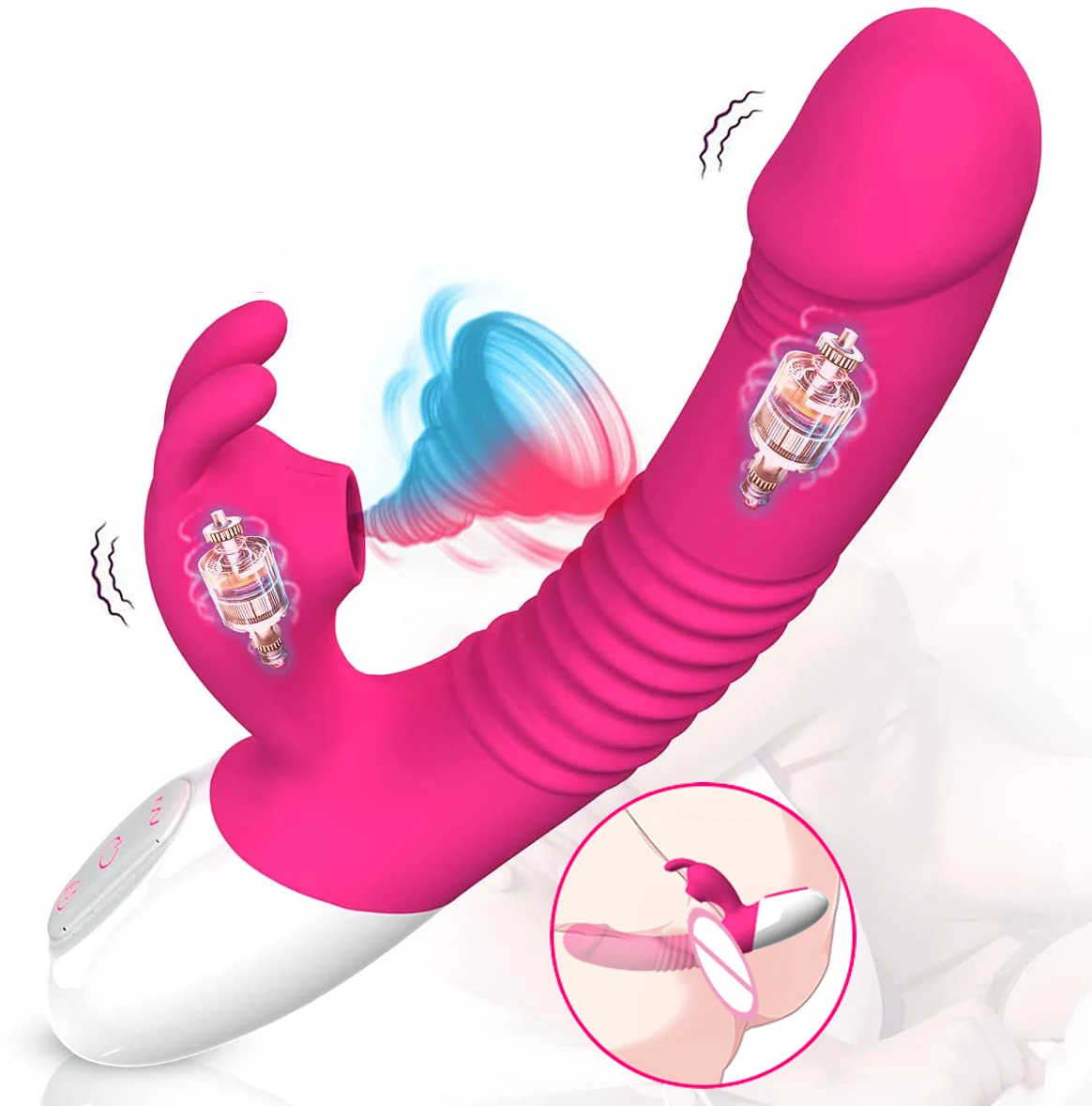 

Dildo Vibrator Sex Toys for Women 3 In 1 Clitoris Sucking Heating Tongue Licking Female Clitoral Sucker Stimulate Sexy Anal Plug