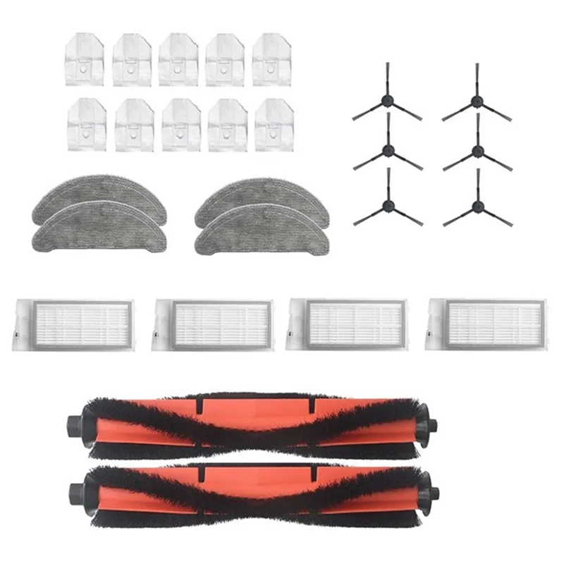 

ABHI-Robot пылесос роликовая щетка боковые щетки HEPA-фильтры запасные части комплект аксессуаров для Roidmi Eve Plus