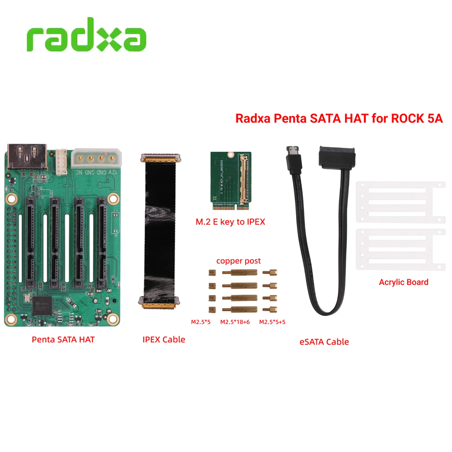 Imagem -03 - Chapéu Sata Putter para Rocha Radxa Rocha 5c Framboesa pi Rocha 5a Rocha a Mais Rocha 3a