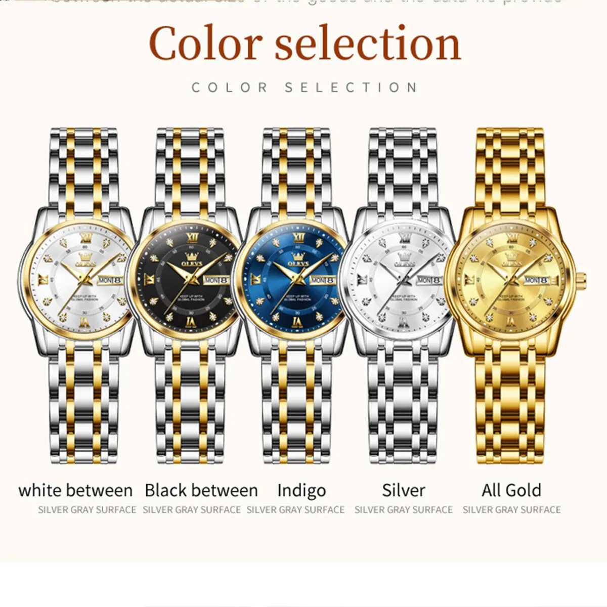 OLEVS Brand Luxury Watch for Women Gold Stainless Steel Waterproof Diamond Elegant Bracelet Ladies Original Quartz Wrist Watches