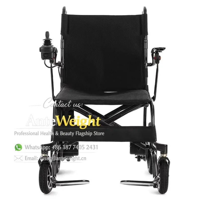 Luxury Outdoor Lightweight Portable Folding Wheelchair Handicapped Elderly Carbon Fiber Electric Wheelchair