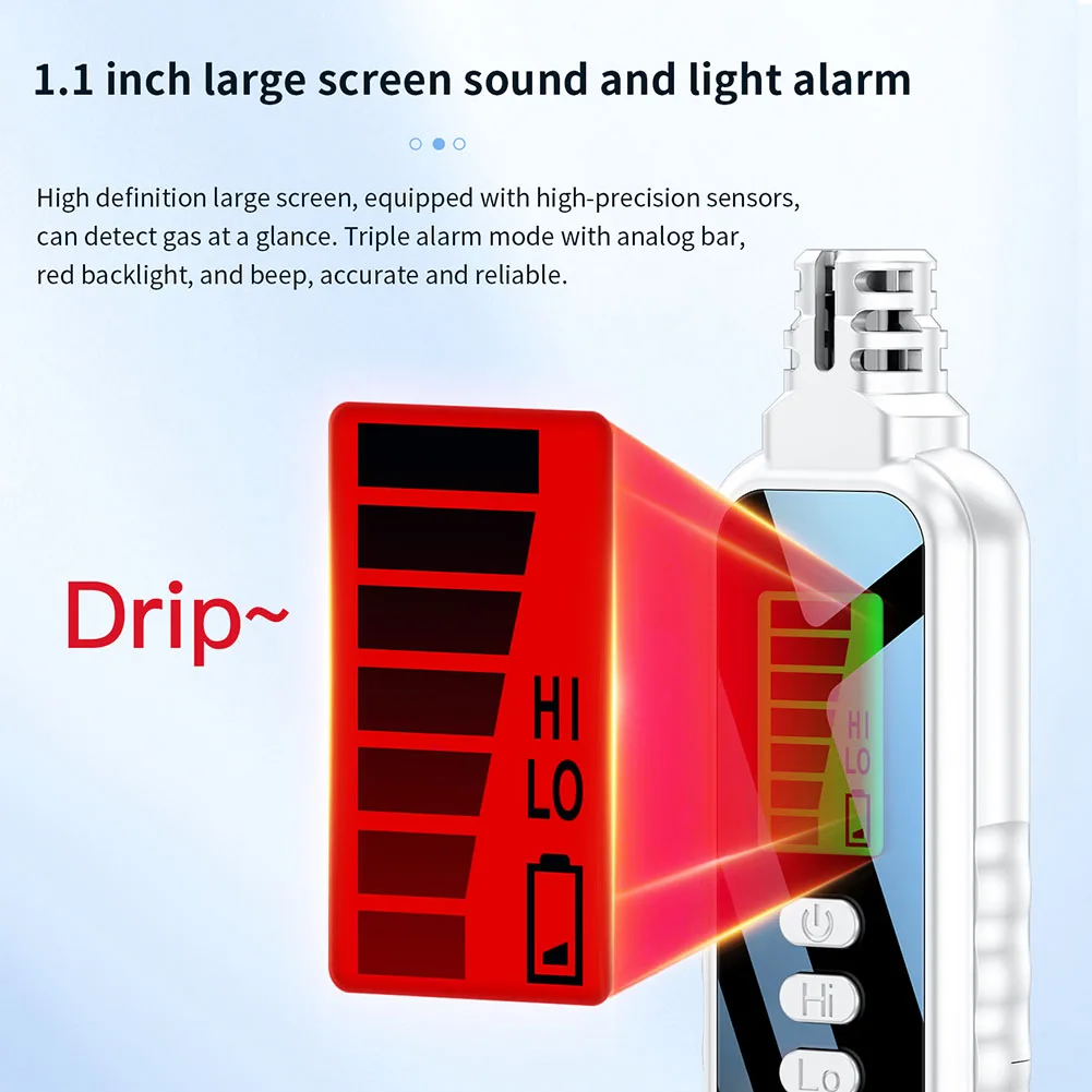 Handheld Combustible Gases Leak Detector Natural Gases Leakage Tester Portable Combustible Gases Concentration Analyzer Meter