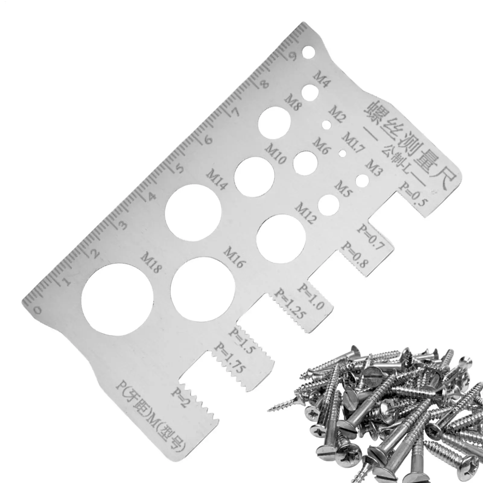 Thread Checker Gauge Portable Easy Read Measuring Tool Accurate Screw Thread Pitch Gauge For Technicians Mechanics Plumbing