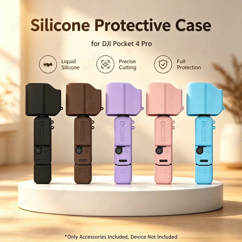 Für DJI Osmo Pocket 4P Silikon-Schutzhülle Vollständige Abdeckung Sturzsicher Kratzfest Weiche Hülle Gimbal-Kamera-Zubehör
