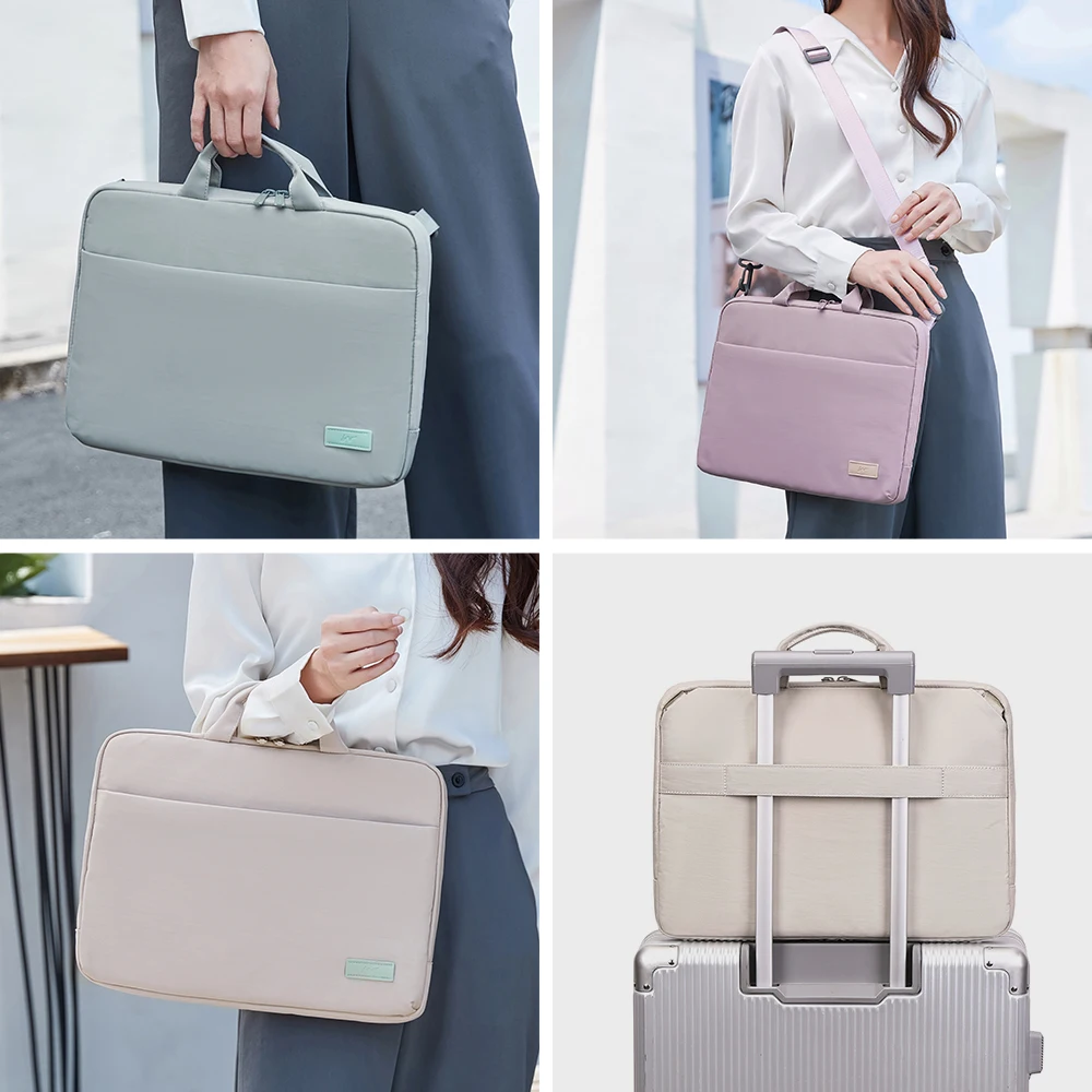 Fashion Office Women Laptop Briefcase Computer Bag Business Document Organizer Ipad Tote Ladies Handbag Messenger Purse Strap