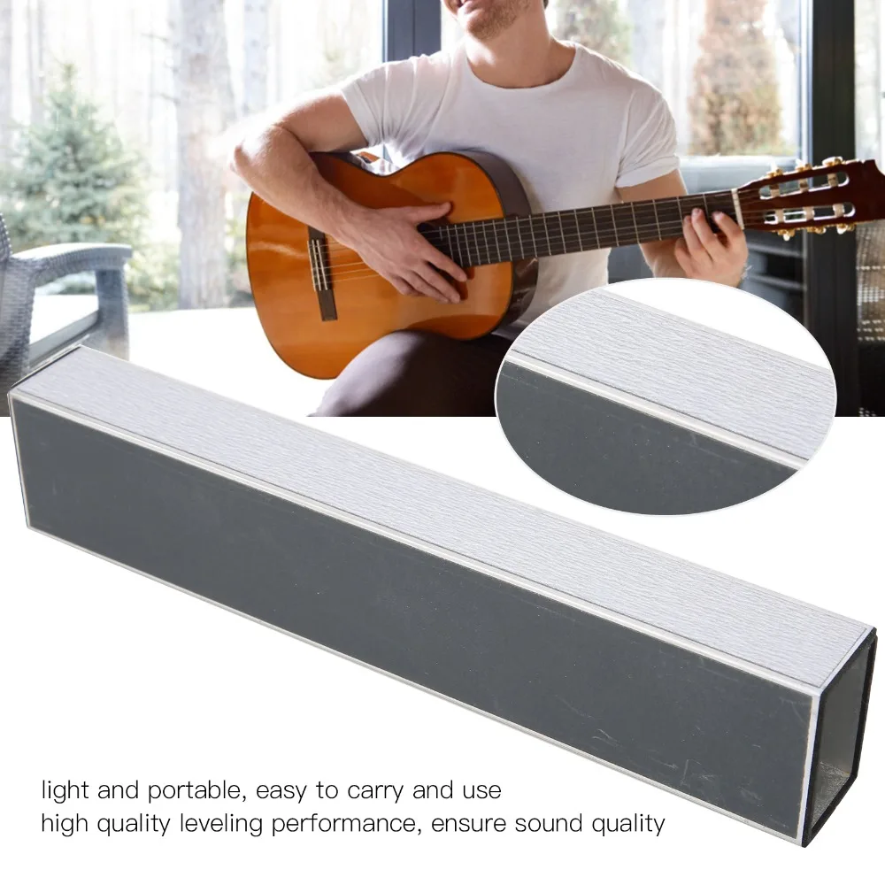 20cm Length Guitar Fret Leveler Self-adhesive Sandpaper Aluminium Alloy and Self-Adhesive Sandpaper Bass Guitar Fret Leveler