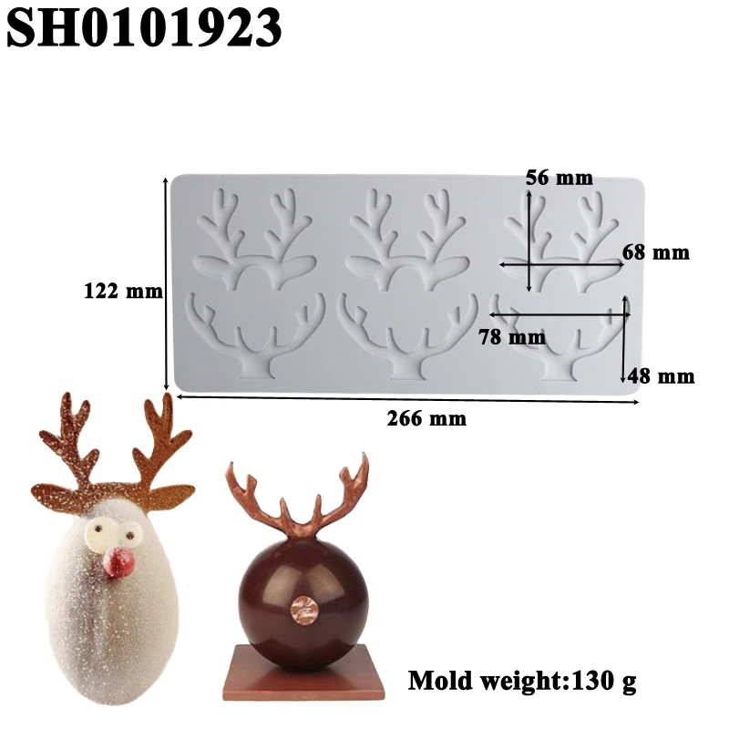 Snowman Snowflake Deer Horn Design Design Christmas Silicone Cake Molds Mousse Cake Moulds Chocolate Moulds Decoration Tools