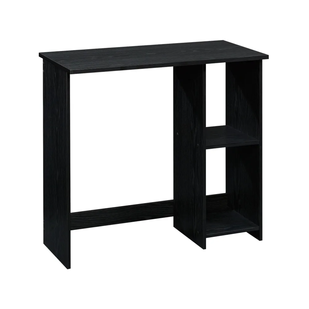 Writing Desk, True Black Oak Finish, H-Shape