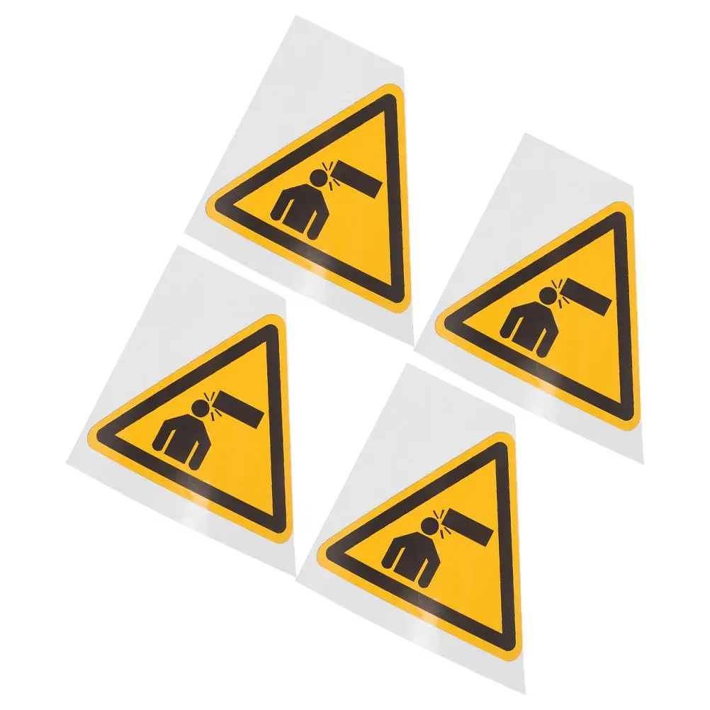 4pcs Watch Your Head Warning Stickers Watch Your Head Collision Caution Signs Adhesive Warning Decals Watch Head Sticker Sign