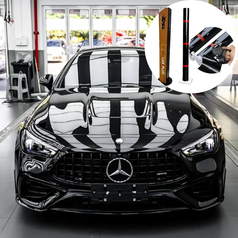 

XPEL LUX PLUS глянцевая черная защитная пленка для краски, защита автомобиля от царапин, самовосстанавливающаяся ТПУ PPF, гарантия 10 лет