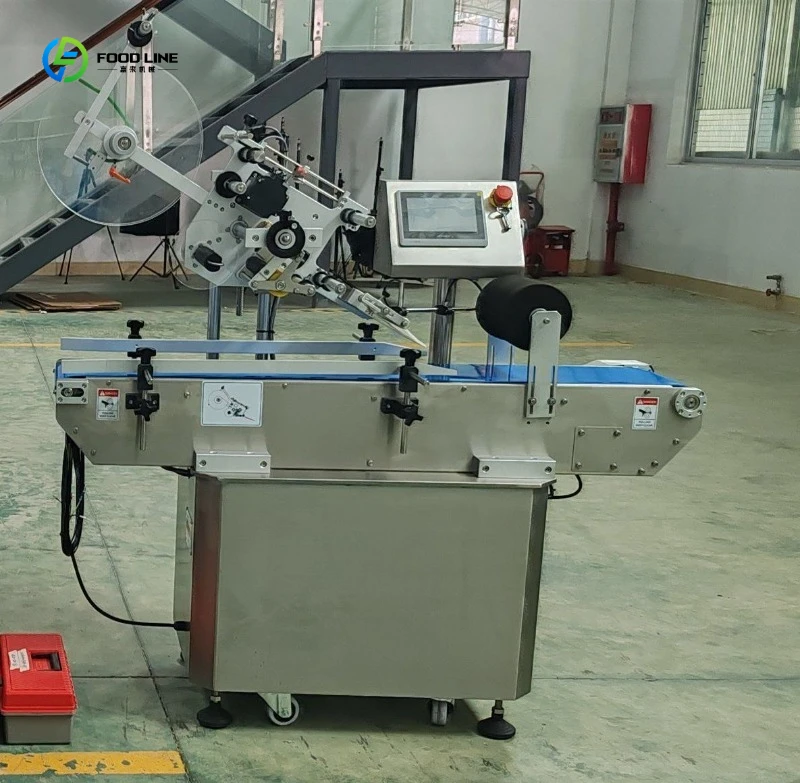 Labeling Machine High Speed Automatic Label Applicator For Cosmetic Jar Carton Box FL Customized