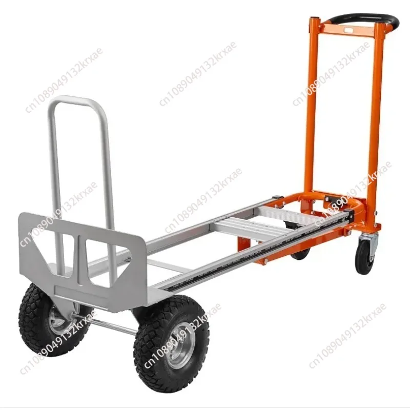 Industrial Folding Dolly，Heavy Duty 1000 Lbs Capacity 4-in-1 Cart, Aluminum， with 10 