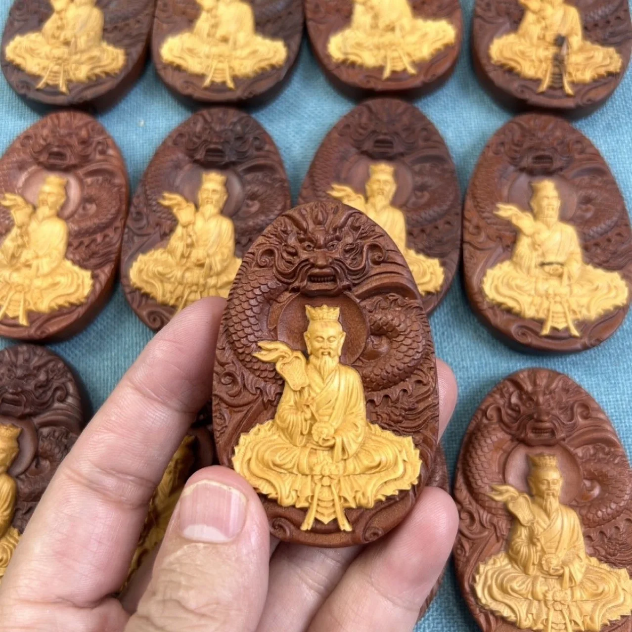 Lightning Strike Jujube Pendant Wooden Plaque Wenqu Star Token Taishang Laojun Double sided Exquisite Pendant No Event Plaque