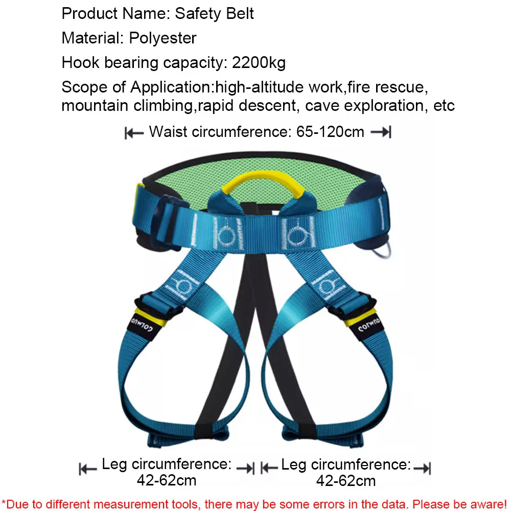 High-altitude Work Safety Harness Half Body Outdoor Climbing Rescue Safety Belt Electrician Construction Protective Equipment