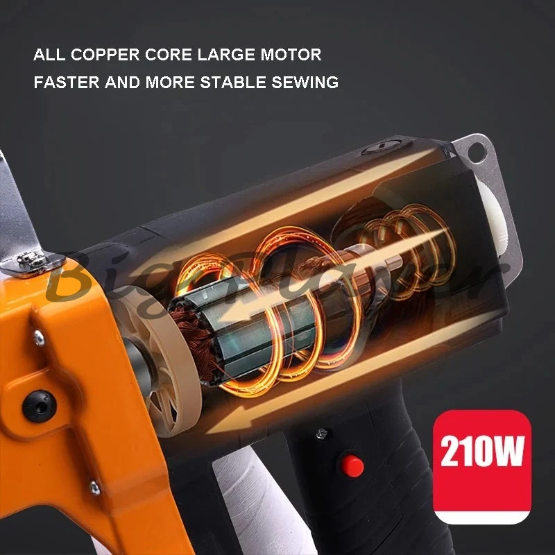 210W Rechargeable Woven Bag Sealing Machine Electric Handheld Sewing Machine 36V Lithium Battery Protable Sewing Machine