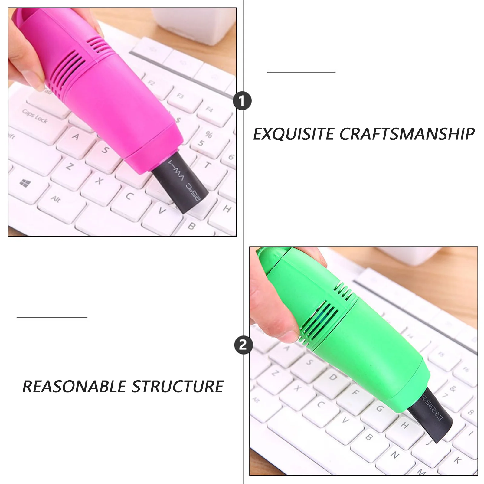 

3Pcs Keyboard Cleaner Portable USB Vacuum Mini Vacuum Cleaner Dust Sweeper Computer Accessory High Efficiency Filtration System