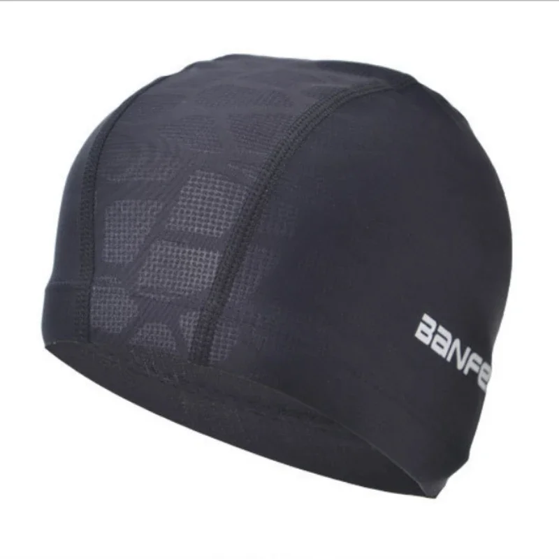 Gorro de natación deportivo de pelo largo para hombre y mujer, gorro de tela impermeable para proteger las orejas, gorro de natación duradero y Flexible de alta elasticidad