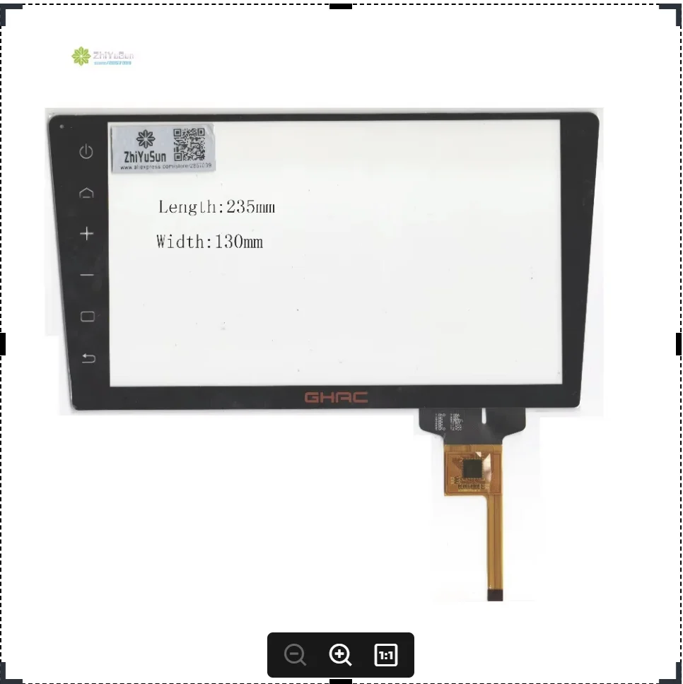ZhiYuSun GHAC 235mm*130mm 10inch  NEW touch screen panel 235*130 TOUCH glass sensor  for DVD car Capacitive touch screen