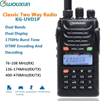 Wouxun KG-UVD1P Walike Talkie Dual Band UHF VHF 128 kanálů Vysoce výkonná dálková VOX SOS obousměrná radiostanice pro kempování a cestování 10 nejlepší prodej wouxun kg - №3