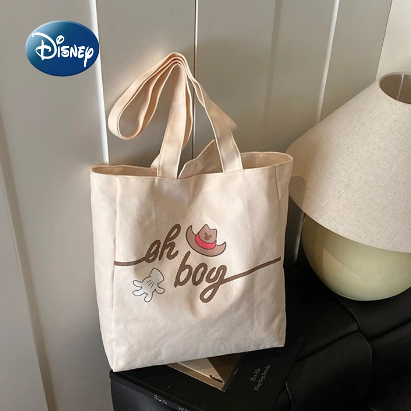 Disney Mickey New Women's Handbag Large Capacity Fashion Women's Shoulder Bag Canvas Casual Fashion Storage Cartoon Women's Bag