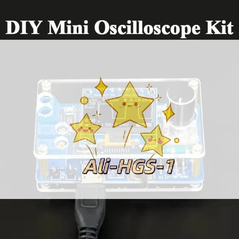 

DIY Mini Digital Oscilloscope STC8K8A MCU Kit 0.96 Inch OLED Display Reliable Performance for Electronics Classroom and Lab Use