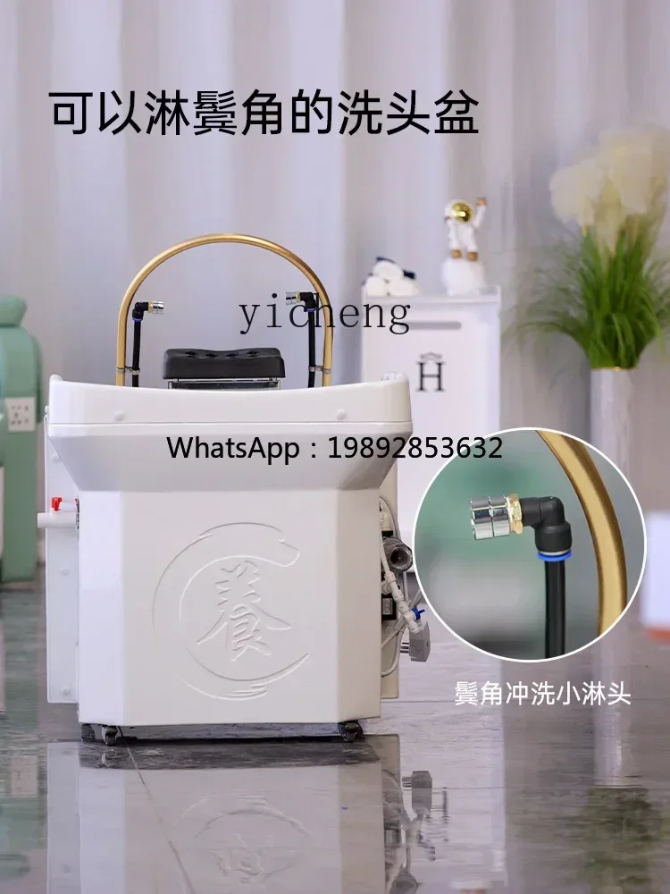 HYS Removable Head Basin Ear Cleaning Head Therapy with Water Circulation Fumigation Shampoo Chair