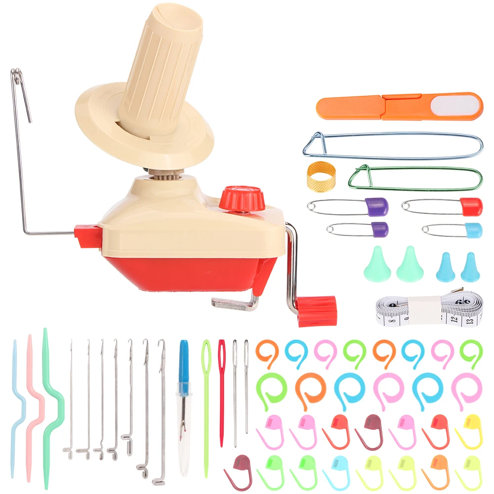 Hand Operated Yarn Winder Fiber Wool String Ball Thread Winding Cable Winder Machine for DIY Household Sewing Making Craft Tools