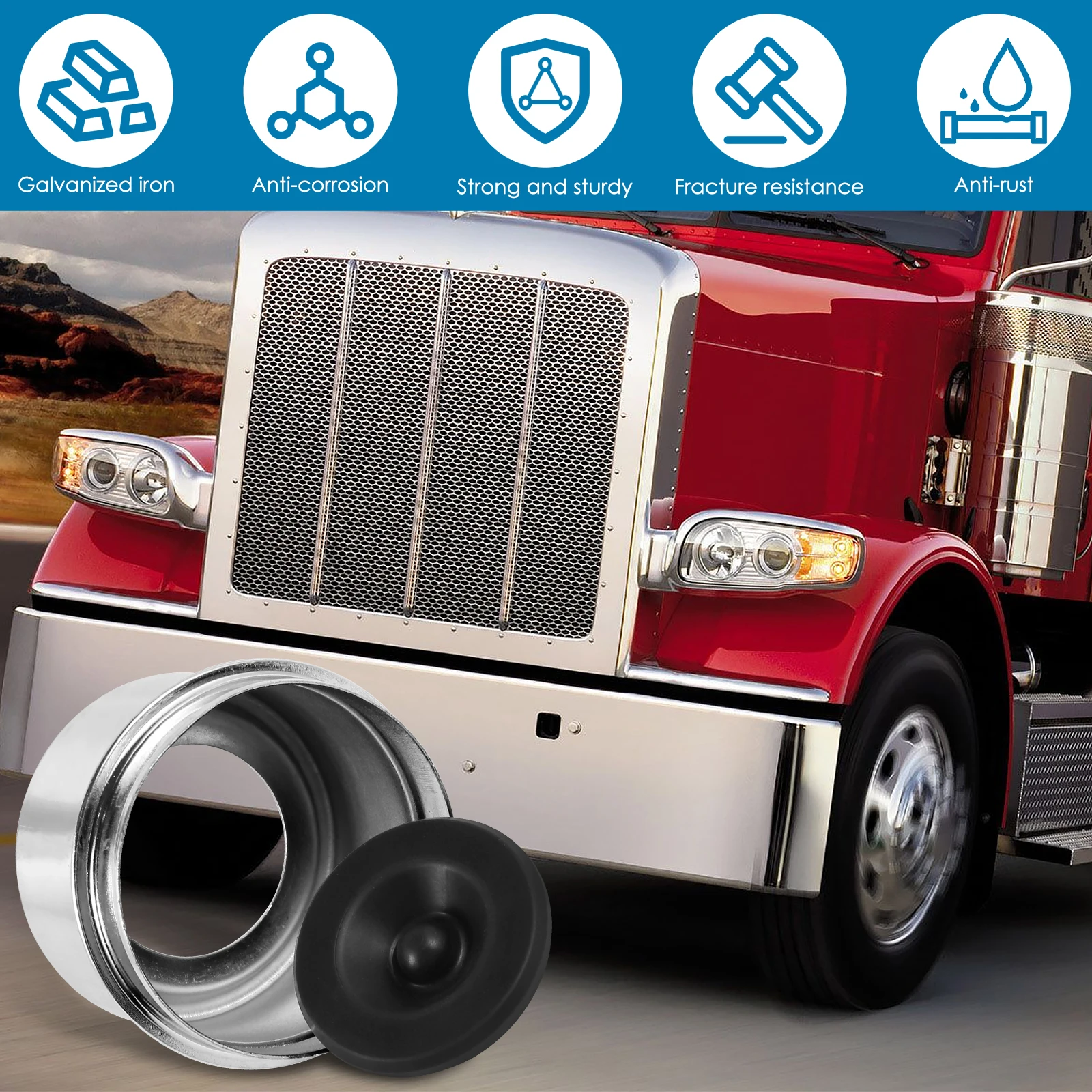 4 Stuks Trailer Lager Stofkap 1.98/2.75 Inch Ijzeren Trailer As Vet Covers Stevige Trailer Wielnaaf Center glijmiddel Vet Covers