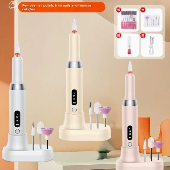 

Новая портативная электрическая шлифовальная машинка для ногтей с большим экраном для ногтей - инструмент для дизайна ногтей с функцией зарядки