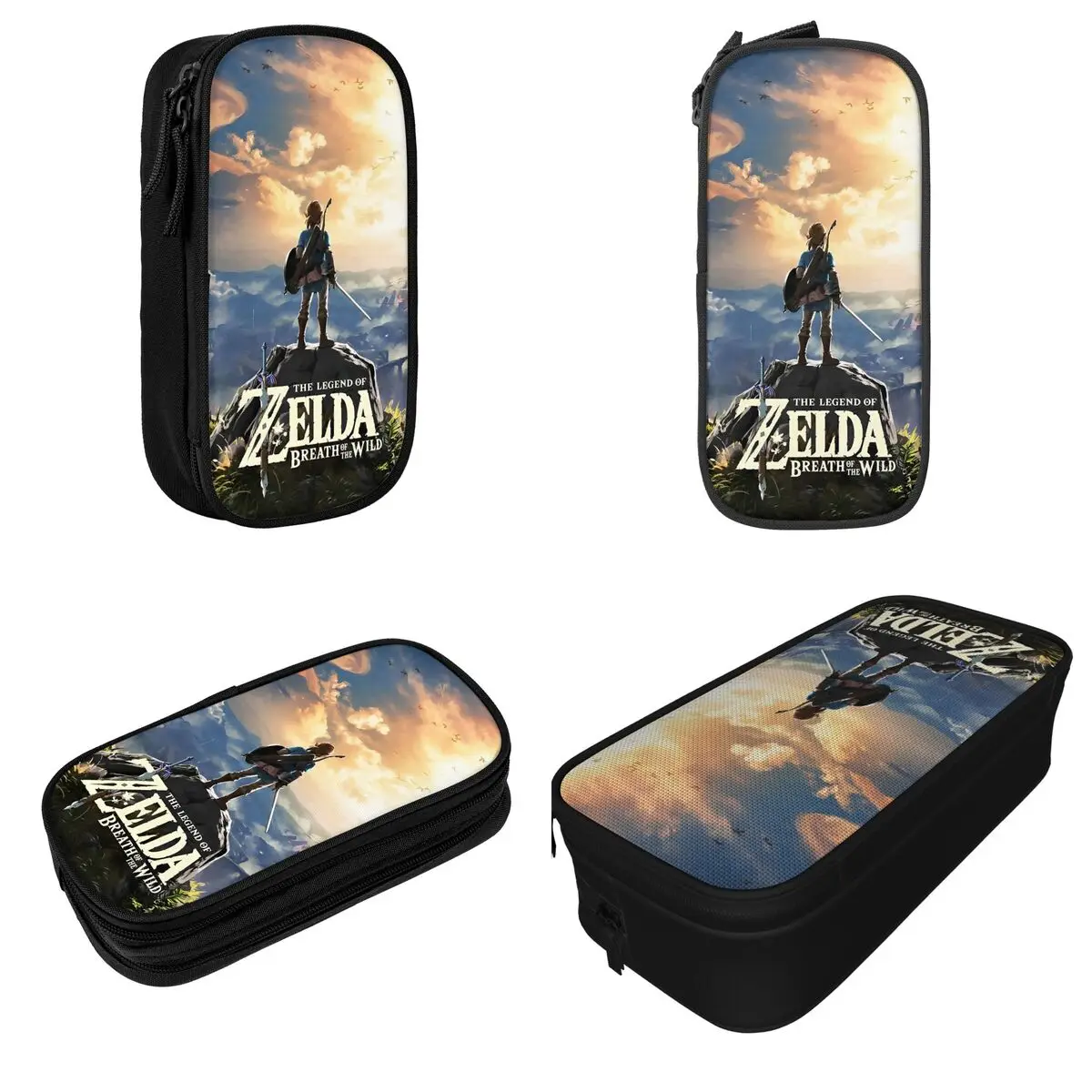 面白い Z-Zeldas ゲーム鉛筆ケースクラシックペンボックス鉛筆バッグガールズボーイズ大容量学生学校ジッパー鉛筆ケース