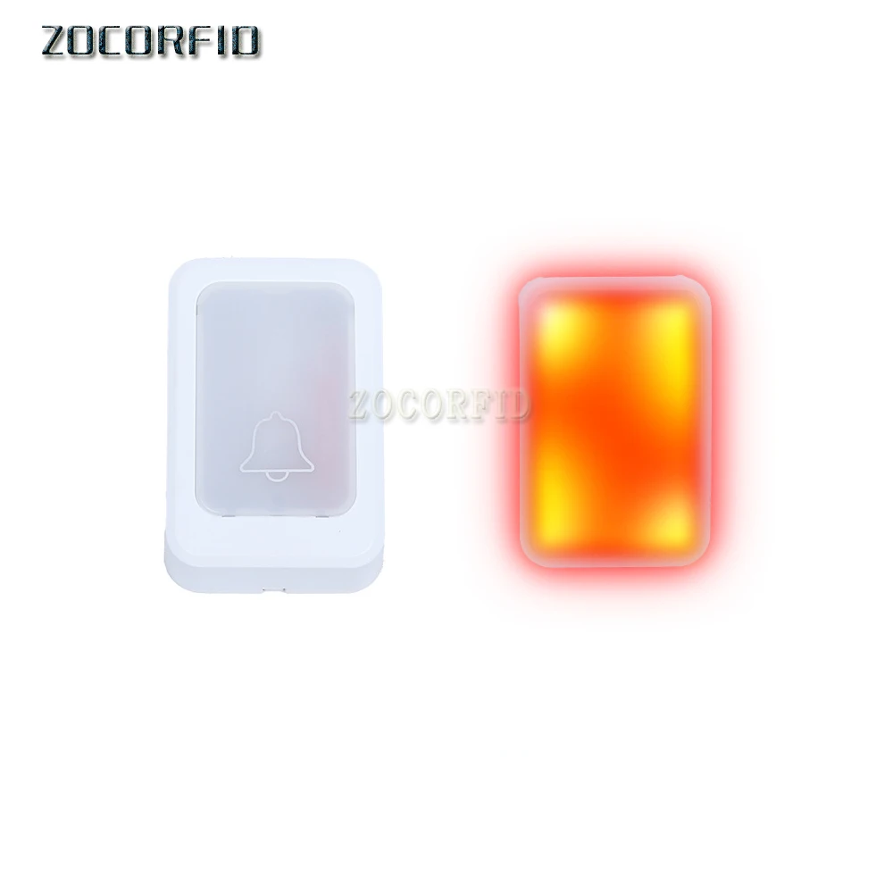AC220V Da 1 a 2 Campanello wireless con suono e luce telecomandati, lampeggiante colorato a lunga distanza, cercapersone per anziani non udenti