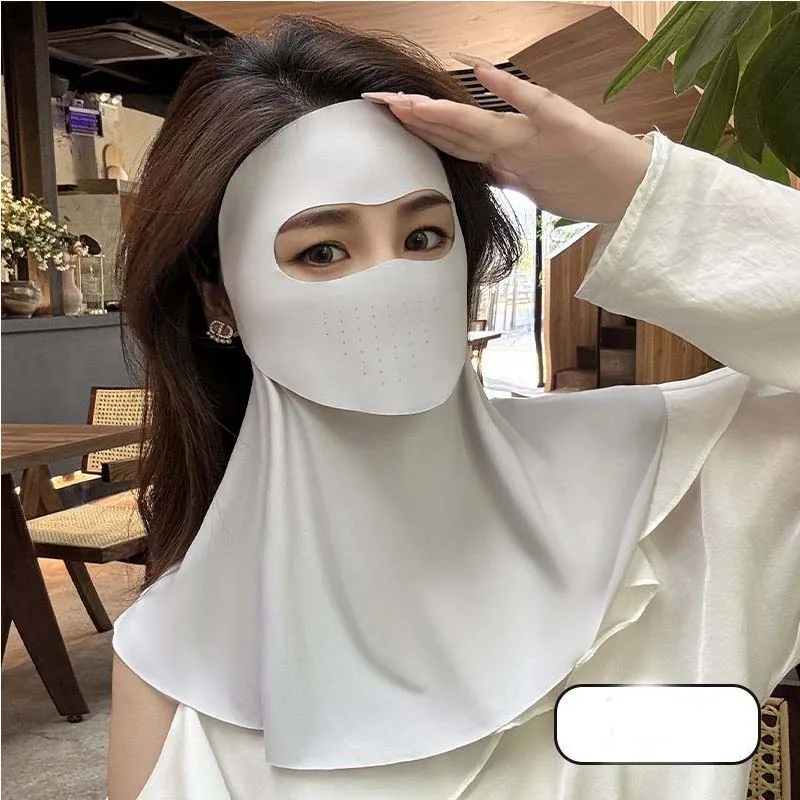 インナーマスク　風神雷神ー７６　390円 Full Face Neck Cover Face Kini Summer Ice Silk Sunscreen Mask