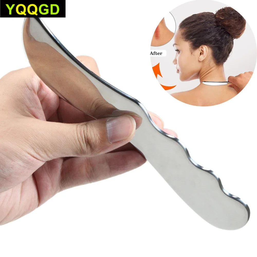 

1PC Stainless Steel Gua Sha Muscle Scraper Tool,Myofascial Scraping Tools for Physical Therapy,Lymphatic Drainage Massager