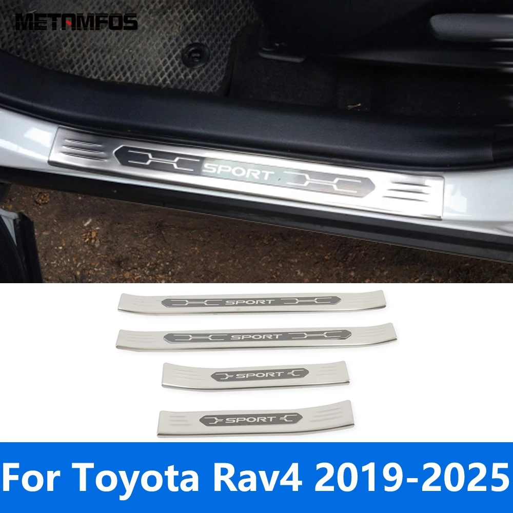 

Для Toyota Rav4 Rav 4 2019-2022 2023 2024 2025 внешняя накладка на порог, приветственная педаль, защита входа, аксессуары, Стайлинг автомобиля