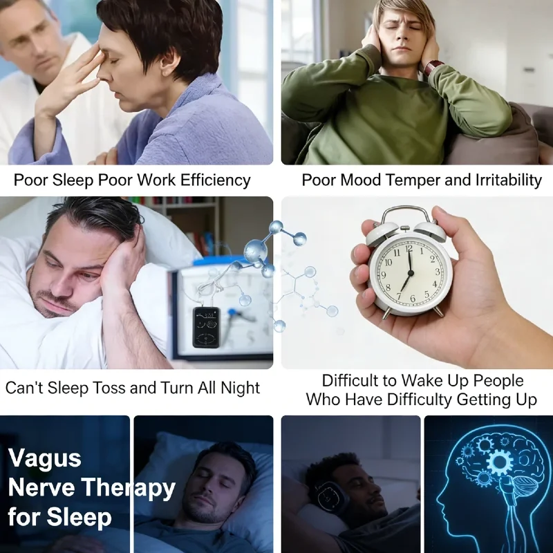 Medical Grade CES Vagus Nerve Stimulation Ear Clip for Sleep Aid Fast Deep Sleep Insomnia Anxiety Depression Relief Hot Sale
