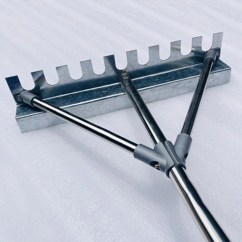 Sand Pit Leveler Iron Toothless Sand Leveling Board for Track Field Long Jump Rake Steel Heavy Duty Sandbox Playground Tool