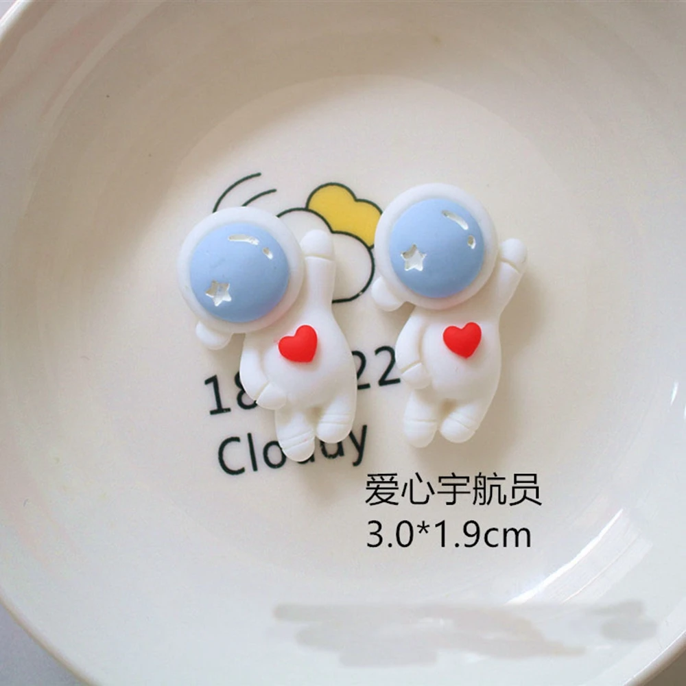 10Pcs Cute Resin Mini Cartoon Rocket Hair Accessories