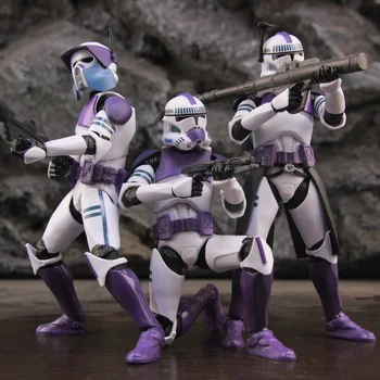 Figurine articulée de la 187e légion violet, Phase II crevette ARF Trooper Rocket Team Leader 6 