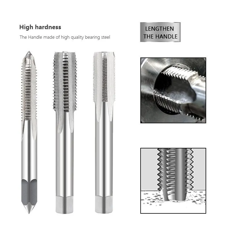 XCAN Tap และเจาะชุดเมตริกเกลียว M2 M2.5 M3 M5 M6 M7 M8 M10 M12 M14 1.6-12Mm HSS M35 Twist Mata Bor อุปกรณ์ทำมือ