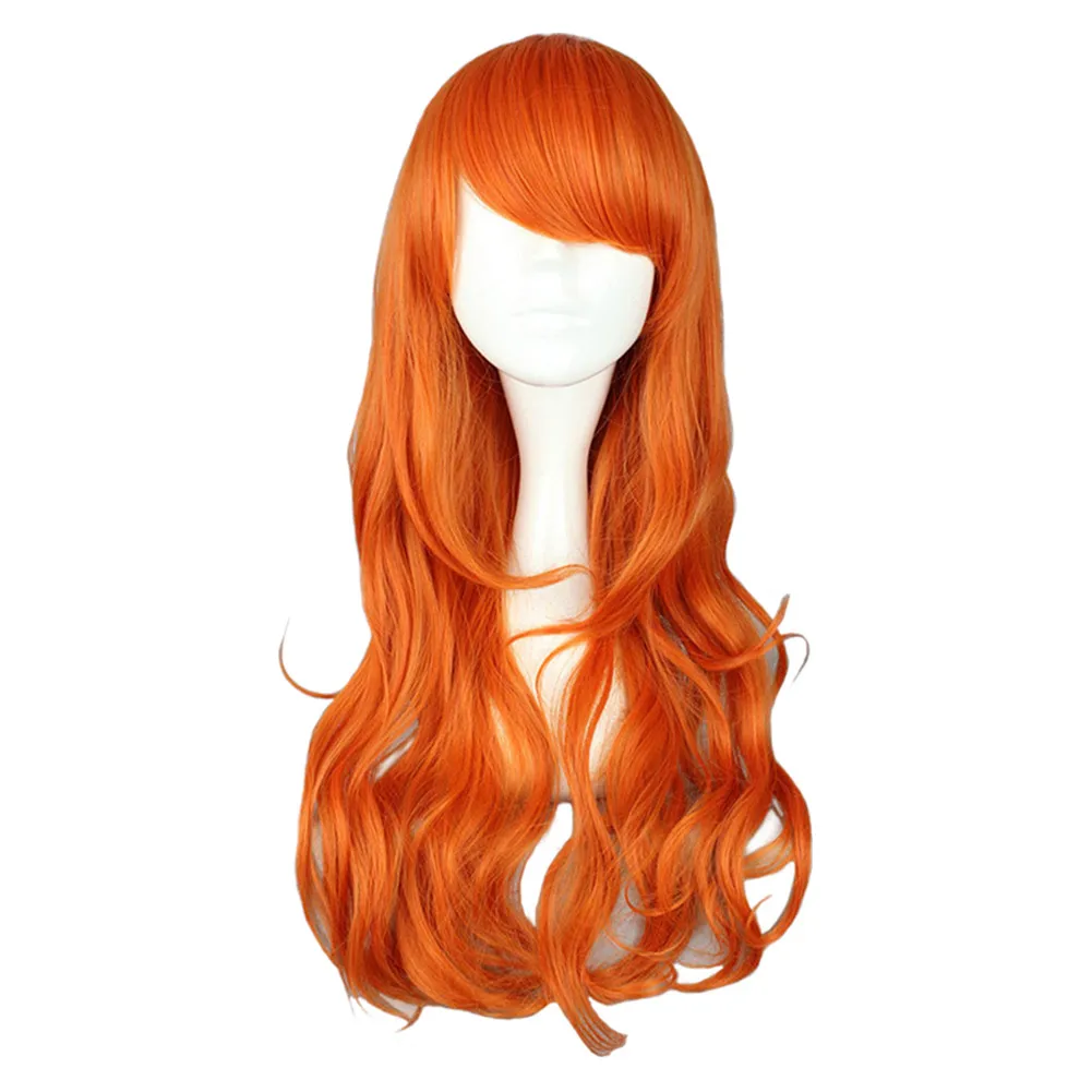 Uma Nami Cosplay Perucas para Mulher, Perucas Laranja, Acessórios Fantasia, Disfarce Heargear, Fatos Halloween, Adereços, TV, Live Action